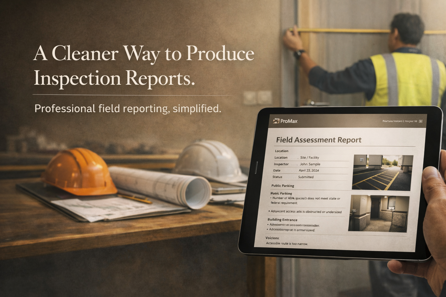 Example ProMax field inspection report output